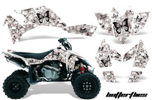 Load image into Gallery viewer, ATV Graphics Kit Quad Decal Sticker Wrap For Suzuki LTR450 2006-2009 BUTTERFLIES BLACK WHITE-atv motorcycle utv parts accessories gear helmets jackets gloves pantsAll Terrain Depot