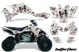 ATV Graphics Kit Quad Decal Sticker Wrap For Suzuki LTR450 2006-2009 BUTTERFLIES BLACK WHITE
