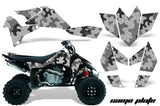 ATV Graphics Kit Quad Decal Sticker Wrap For Suzuki LTR450 2006-2009 CAMOPLATE SILVER