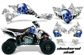ATV Graphics Kit Quad Decal Sticker Wrap For Suzuki LTR450 2006-2009 CHECKERED BLUE WHITE-atv motorcycle utv parts accessories gear helmets jackets gloves pantsAll Terrain Depot
