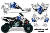 ATV Graphics Kit Quad Decal Sticker Wrap For Suzuki LTR450 2006-2009 CHECKERED BLUE WHITE