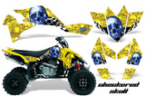 ATV Graphics Kit Quad Decal Sticker Wrap For Suzuki LTR450 2006-2009 CHECKERED BLUE YELLOW