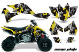ATV Graphics Kit Quad Decal Sticker Wrap For Suzuki LTR450 2006-2009 CAMOPLATE YELLOW