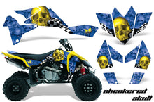 Load image into Gallery viewer, ATV Graphics Kit Quad Decal Sticker Wrap For Suzuki LTR450 2006-2009 CHECKERED YELLOW BLUE-atv motorcycle utv parts accessories gear helmets jackets gloves pantsAll Terrain Depot