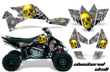 ATV Graphics Kit Quad Decal Sticker Wrap For Suzuki LTR450 2006-2009 CHECKERED YELLOW