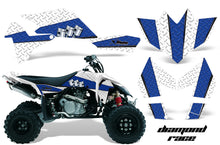 Load image into Gallery viewer, ATV Graphics Kit Quad Decal Sticker Wrap For Suzuki LTR450 2006-2009 DIAMOND RACE BLUE WHITE-atv motorcycle utv parts accessories gear helmets jackets gloves pantsAll Terrain Depot