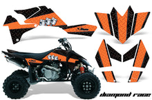 Load image into Gallery viewer, ATV Graphics Kit Quad Decal Sticker Wrap For Suzuki LTR450 2006-2009 DIAMOND RACE ORANGE BLACK-atv motorcycle utv parts accessories gear helmets jackets gloves pantsAll Terrain Depot