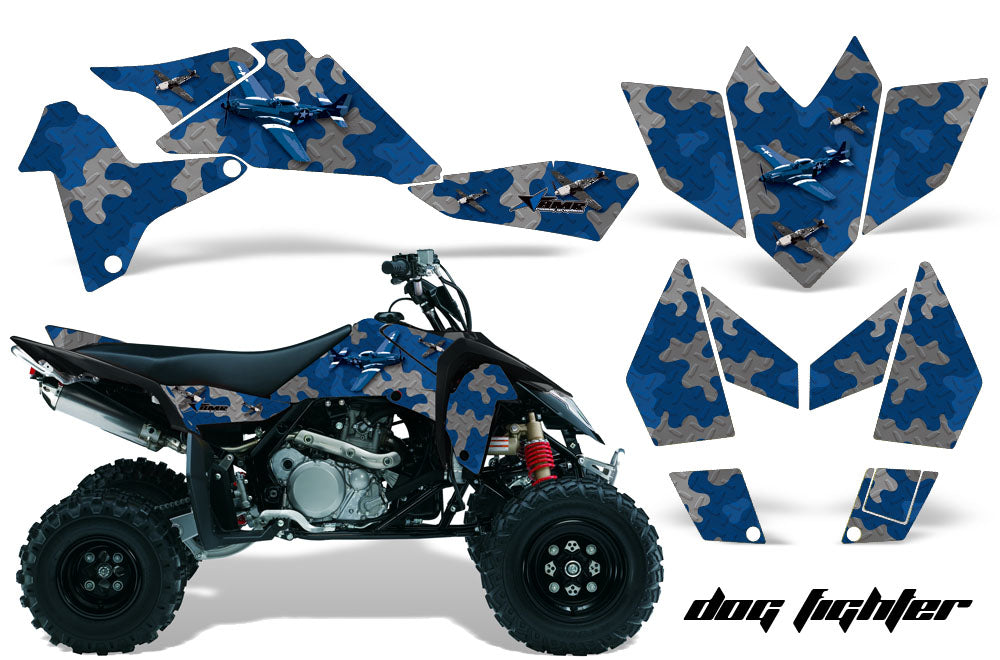 ATV Graphics Kit Quad Decal Sticker Wrap For Suzuki LTR450 2006-2009 DOG FIGHT BLACK-atv motorcycle utv parts accessories gear helmets jackets gloves pantsAll Terrain Depot