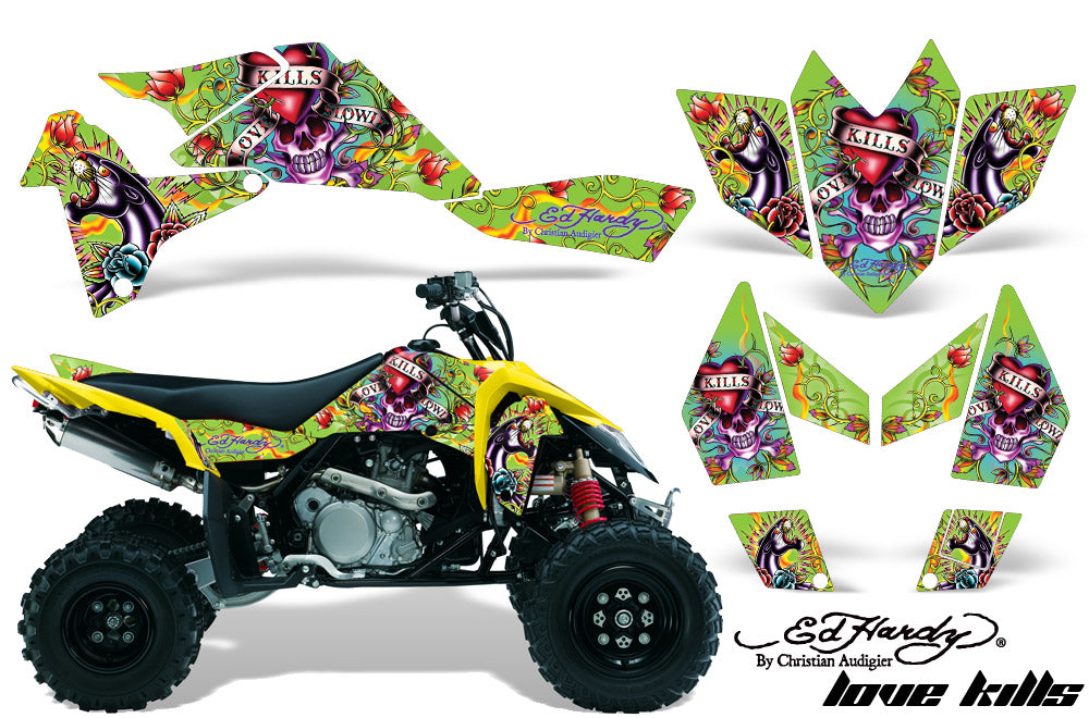 ATV Graphics Kit Quad Decal Sticker Wrap For Suzuki LTR450 2006-2009 EDHLK GREEN-atv motorcycle utv parts accessories gear helmets jackets gloves pantsAll Terrain Depot