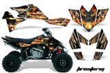 ATV Graphics Kit Quad Decal Sticker Wrap For Suzuki LTR450 2006-2009 FIRESTORM BLACK