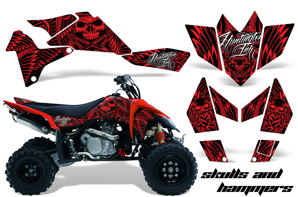 ATV Graphics Kit Quad Decal Sticker Wrap For Suzuki LTR450 2006-2009 HISH RED-atv motorcycle utv parts accessories gear helmets jackets gloves pantsAll Terrain Depot