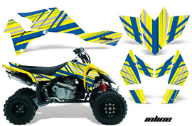 ATV Graphics Kit Quad Decal Sticker Wrap For Suzuki LTR450 2006-2009 INLINE YELLOW BLUE-atv motorcycle utv parts accessories gear helmets jackets gloves pantsAll Terrain Depot