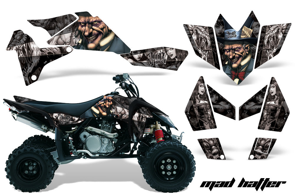 ATV Graphics Kit Quad Decal Sticker Wrap For Suzuki LTR450 2006-2009 HATTER BLACK SILVER-atv motorcycle utv parts accessories gear helmets jackets gloves pantsAll Terrain Depot