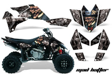 Load image into Gallery viewer, ATV Graphics Kit Quad Decal Sticker Wrap For Suzuki LTR450 2006-2009 HATTER BLACK SILVER-atv motorcycle utv parts accessories gear helmets jackets gloves pantsAll Terrain Depot
