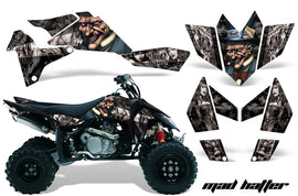 ATV Graphics Kit Quad Decal Sticker Wrap For Suzuki LTR450 2006-2009 HATTER BLACK SILVER-atv motorcycle utv parts accessories gear helmets jackets gloves pantsAll Terrain Depot