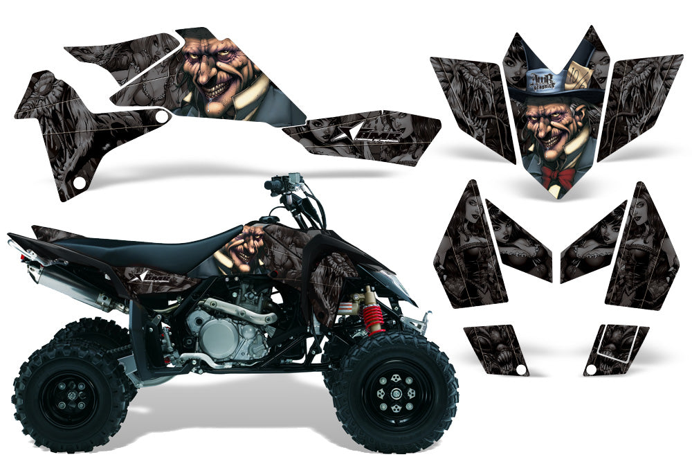 ATV Graphics Kit Quad Decal Sticker Wrap For Suzuki LTR450 2006-2009 HATTER BLACK-atv motorcycle utv parts accessories gear helmets jackets gloves pantsAll Terrain Depot