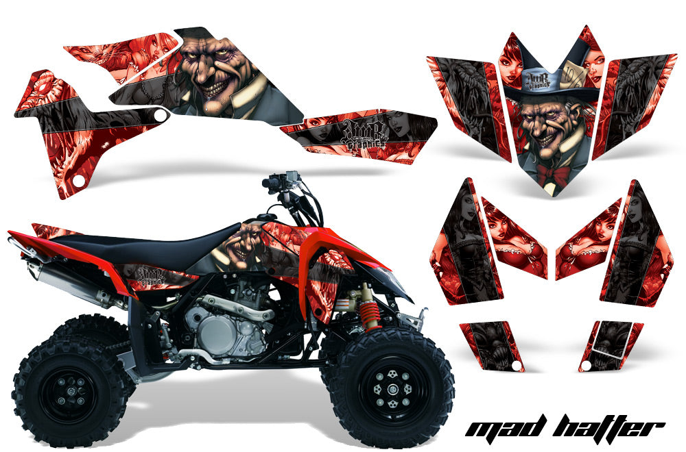 ATV Graphics Kit Quad Decal Sticker Wrap For Suzuki LTR450 2006-2009 HATTER RED BLACK-atv motorcycle utv parts accessories gear helmets jackets gloves pantsAll Terrain Depot