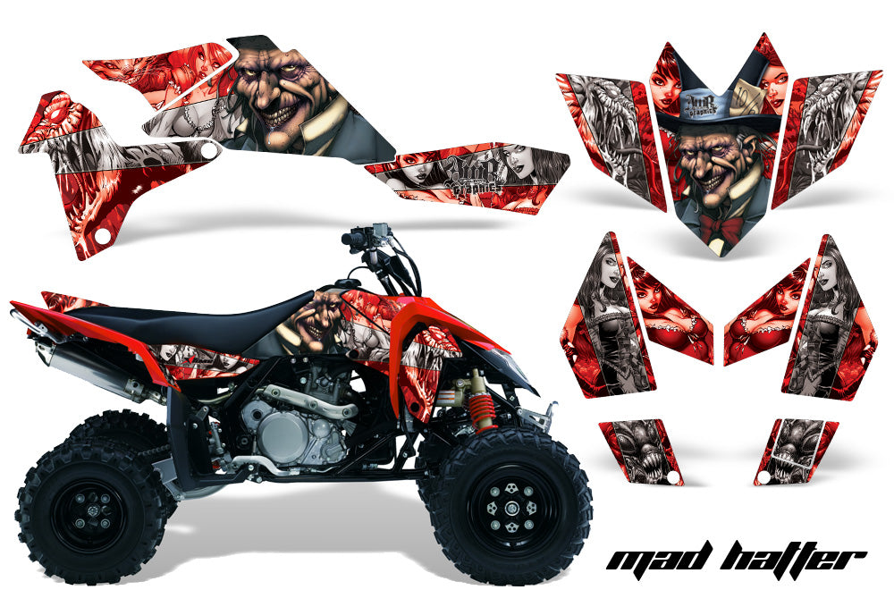 ATV Graphics Kit Quad Decal Sticker Wrap For Suzuki LTR450 2006-2009 HATTER RED SILVER-atv motorcycle utv parts accessories gear helmets jackets gloves pantsAll Terrain Depot