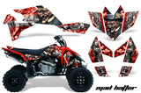ATV Graphics Kit Quad Decal Sticker Wrap For Suzuki LTR450 2006-2009 HATTER RED SILVER