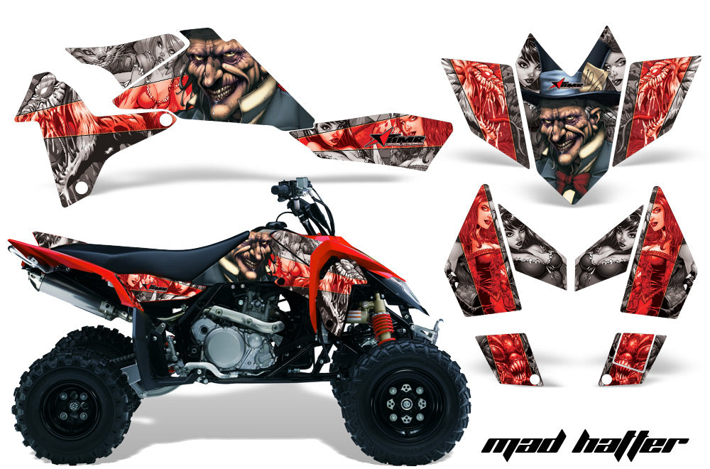 ATV Graphics Kit Quad Decal Sticker Wrap For Suzuki LTR450 2006-2009 HATTER SILVER RED-atv motorcycle utv parts accessories gear helmets jackets gloves pantsAll Terrain Depot