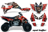 ATV Graphics Kit Quad Decal Sticker Wrap For Suzuki LTR450 2006-2009 HATTER SILVER RED