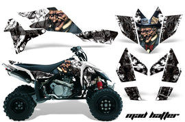 ATV Graphics Kit Quad Decal Sticker Wrap For Suzuki LTR450 2006-2009 HATTER WHITE BLACK-atv motorcycle utv parts accessories gear helmets jackets gloves pantsAll Terrain Depot