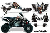 ATV Graphics Kit Quad Decal Sticker Wrap For Suzuki LTR450 2006-2009 HATTER WHITE BLACK