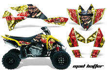 Load image into Gallery viewer, ATV Graphics Kit Quad Decal Sticker Wrap For Suzuki LTR450 2006-2009 HATTER YELLOW RED-atv motorcycle utv parts accessories gear helmets jackets gloves pantsAll Terrain Depot
