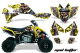 ATV Graphics Kit Quad Decal Sticker Wrap For Suzuki LTR450 2006-2009 HATTER YELLOW SILVER