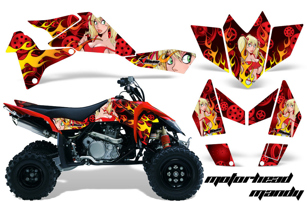 ATV Graphics Kit Quad Decal Sticker Wrap For Suzuki LTR450 2006-2009 MOTO MANDY RED-atv motorcycle utv parts accessories gear helmets jackets gloves pantsAll Terrain Depot