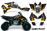 ATV Graphics Kit Quad Decal Sticker Wrap For Suzuki LTR450 2006-2009 MOTORHEAD BLACK
