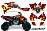 ATV Graphics Kit Quad Decal Sticker Wrap For Suzuki LTR450 2006-2009 MOTORHEAD RED
