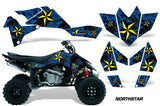 ATV Graphics Kit Quad Decal Sticker Wrap For Suzuki LTR450 2006-2009 NORTHSTAR YELLOW BLUE