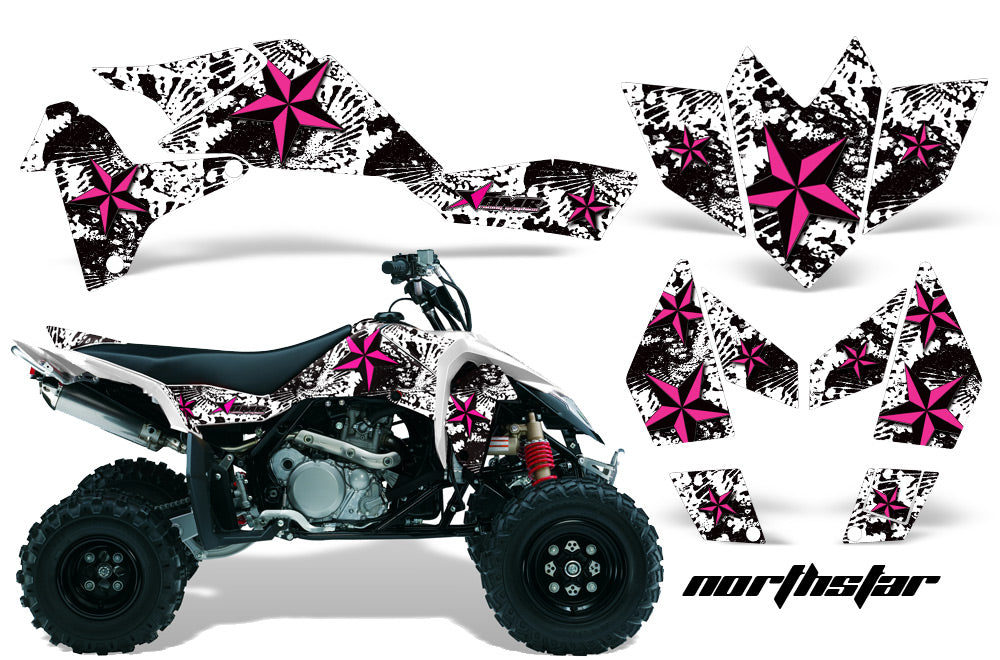 ATV Graphics Kit Quad Decal Sticker Wrap For Suzuki LTR450 2006-2009 NORTHSTAR PINK WHITE-atv motorcycle utv parts accessories gear helmets jackets gloves pantsAll Terrain Depot