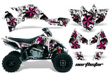 ATV Graphics Kit Quad Decal Sticker Wrap For Suzuki LTR450 2006-2009 NORTHSTAR PINK WHITE