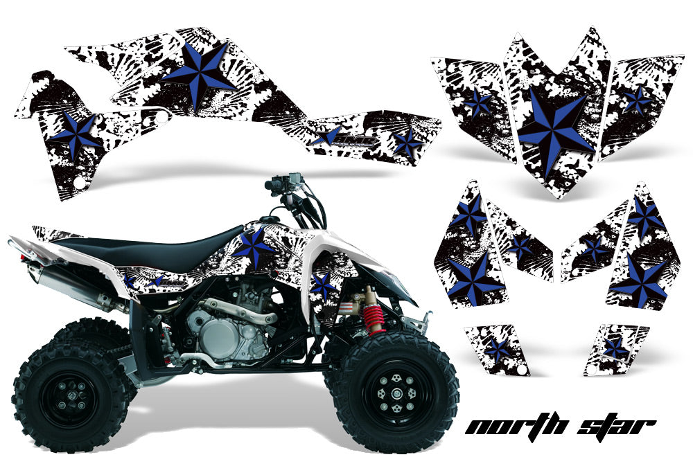 ATV Graphics Kit Quad Decal Sticker Wrap For Suzuki LTR450 2006-2009 NORTHSTAR BLACK WHITE-atv motorcycle utv parts accessories gear helmets jackets gloves pantsAll Terrain Depot
