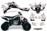 ATV Graphics Kit Quad Decal Sticker Wrap For Suzuki LTR450 2006-2009 REAPER WHITE