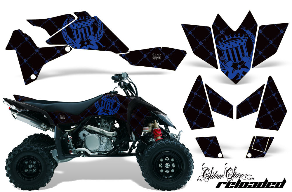 ATV Graphics Kit Quad Decal Sticker Wrap For Suzuki LTR450 2006-2009 RELOADED BLUE BLACK-atv motorcycle utv parts accessories gear helmets jackets gloves pantsAll Terrain Depot