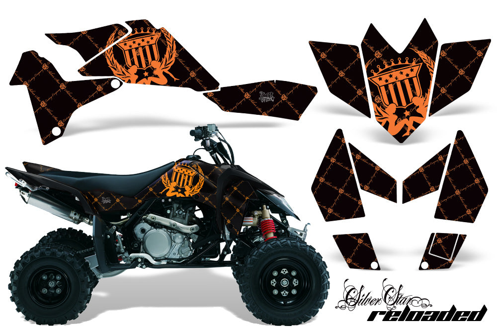 ATV Graphics Kit Quad Decal Sticker Wrap For Suzuki LTR450 2006-2009 RELOADED BLACK ORANGE-atv motorcycle utv parts accessories gear helmets jackets gloves pantsAll Terrain Depot