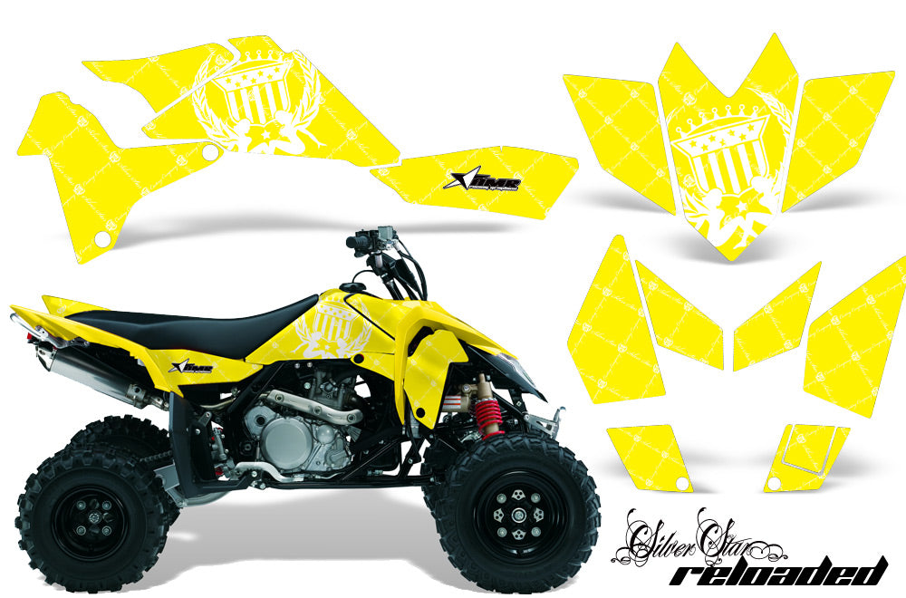 ATV Graphics Kit Quad Decal Sticker Wrap For Suzuki LTR450 2006-2009 RELOADED WHITE YELLOW-atv motorcycle utv parts accessories gear helmets jackets gloves pantsAll Terrain Depot