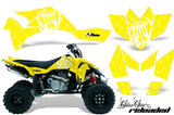 ATV Graphics Kit Quad Decal Sticker Wrap For Suzuki LTR450 2006-2009 RELOADED WHITE YELLOW