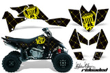 ATV Graphics Kit Quad Decal Sticker Wrap For Suzuki LTR450 2006-2009 RELOADED YELLOW BLACK