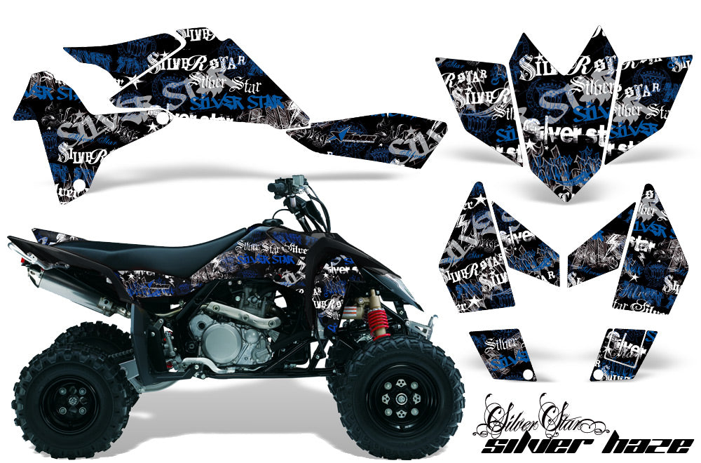 ATV Graphics Kit Quad Decal Sticker Wrap For Suzuki LTR450 2006-2009 SSSH BLUE BLACK-atv motorcycle utv parts accessories gear helmets jackets gloves pantsAll Terrain Depot