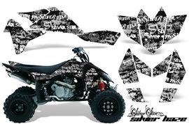 ATV Graphics Kit Quad Decal Sticker Wrap For Suzuki LTR450 2006-2009 SSSH WHITE BLACK-atv motorcycle utv parts accessories gear helmets jackets gloves pantsAll Terrain Depot