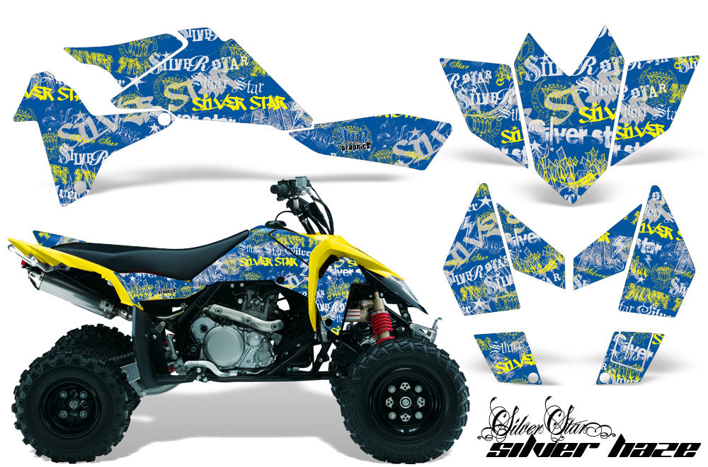 ATV Graphics Kit Quad Decal Sticker Wrap For Suzuki LTR450 2006-2009 SSSH YELLOW BLACK-atv motorcycle utv parts accessories gear helmets jackets gloves pantsAll Terrain Depot