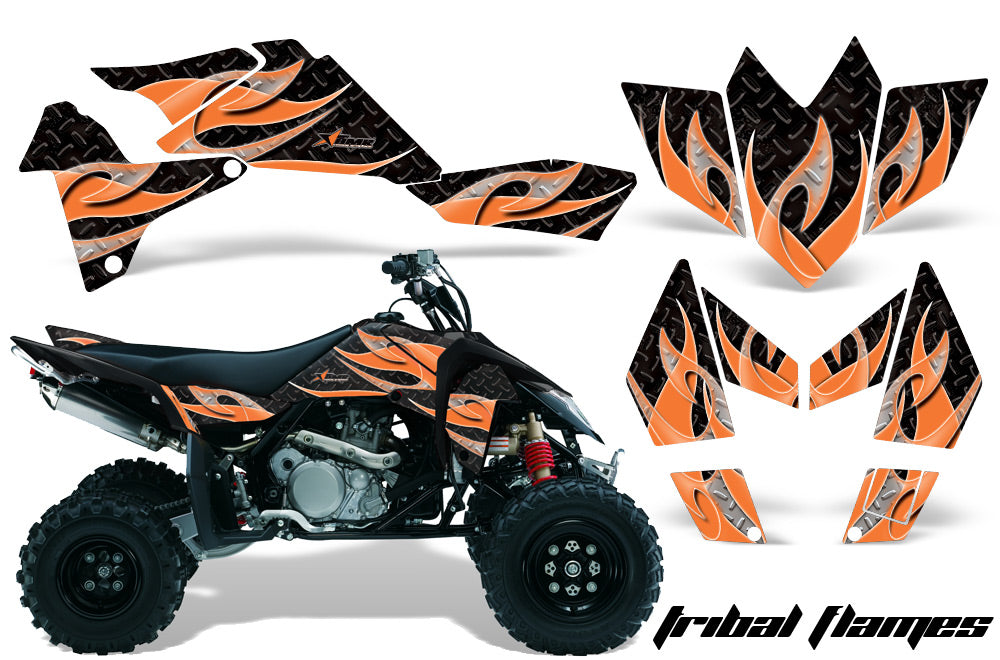 ATV Graphics Kit Quad Decal Sticker Wrap For Suzuki LTR450 2006-2009 TRIBAL ORANGE BLACK-atv motorcycle utv parts accessories gear helmets jackets gloves pantsAll Terrain Depot