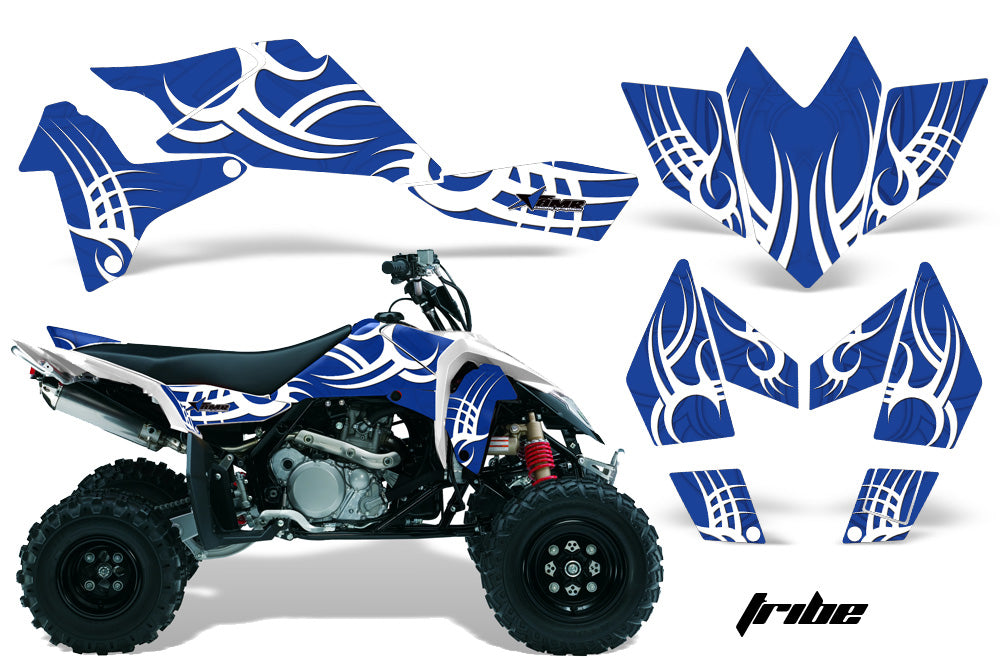ATV Graphics Kit Quad Decal Sticker Wrap For Suzuki LTR450 2006-2009 TRIBE WHITE BLUE-atv motorcycle utv parts accessories gear helmets jackets gloves pantsAll Terrain Depot
