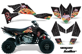 ATV Graphics Kit Quad Decal Sticker Wrap For Suzuki LTR450 2006-2009 VEGAS BLACK-atv motorcycle utv parts accessories gear helmets jackets gloves pantsAll Terrain Depot