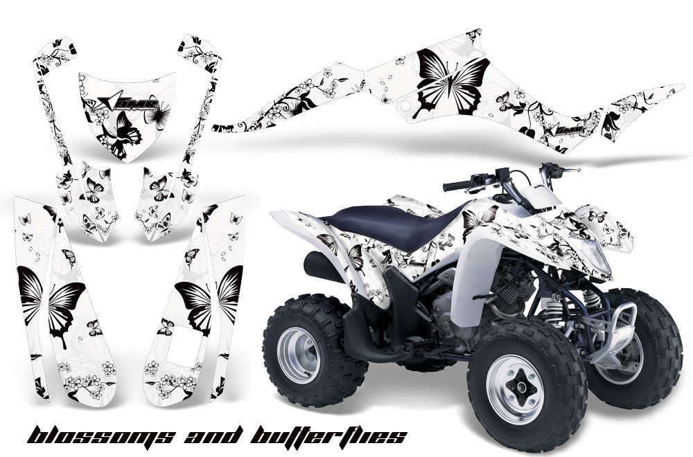 ATV Graphics Kit Decal Quad Wrap For Suzuki LTZ250 LTZ 250 2004-2009 BUTTERFLIES BLACK WHITE-atv motorcycle utv parts accessories gear helmets jackets gloves pantsAll Terrain Depot