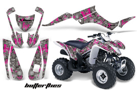 ATV Graphics Kit Decal Quad Wrap For Suzuki LTZ250 LTZ 250 2004-2009 BUTTERFLIES PINK SILVER-atv motorcycle utv parts accessories gear helmets jackets gloves pantsAll Terrain Depot